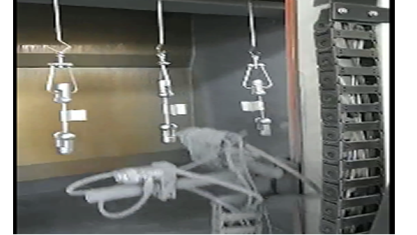 高压缆五金件静电喷漆烘烤吊挂线